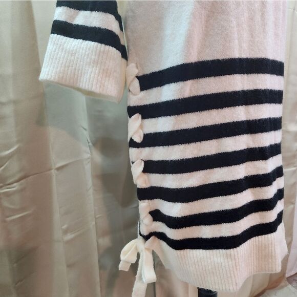 Anthropologie COA White and Black Striped Sweater Dress Size Small (COA sz 1) - Picture 2 of 9
